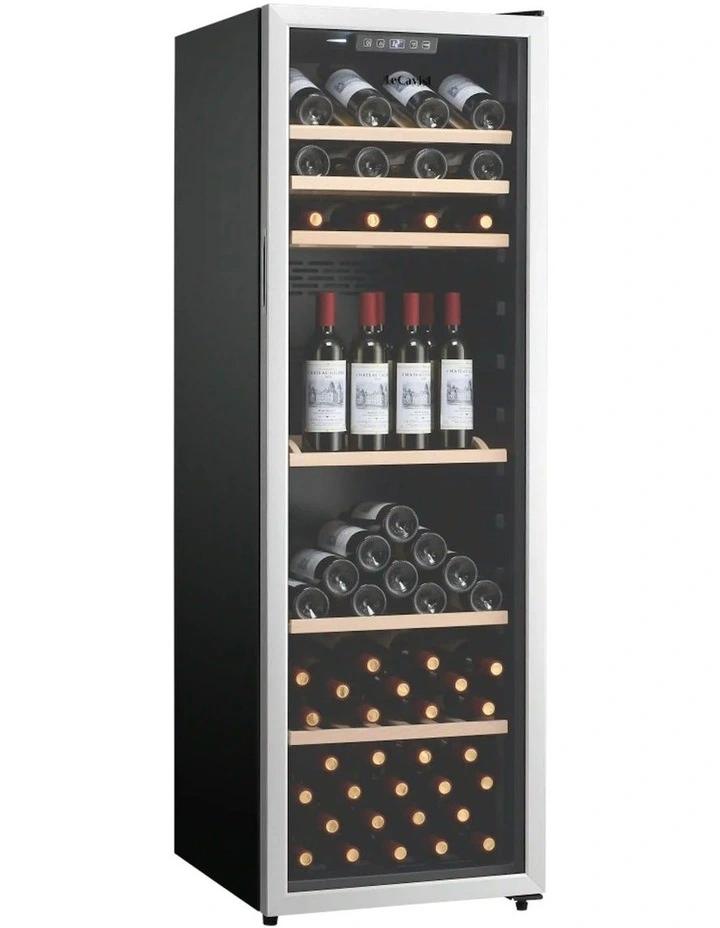 Wine Cabinet Fridge 168 Bottle Single Zone Freestanding in Stainless Steel image 4