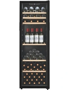 Wine Cabinet Fridge 168 Bottle Single Zone Freestanding in Black