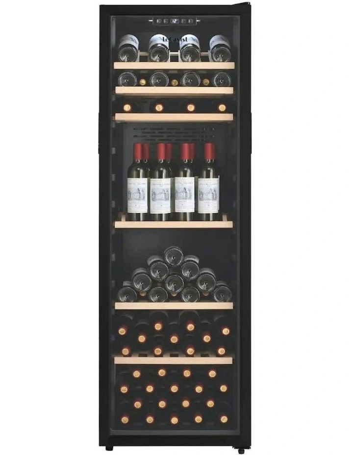Wine Cabinet Fridge 168 Bottle Single Zone Freestanding in Black image 1