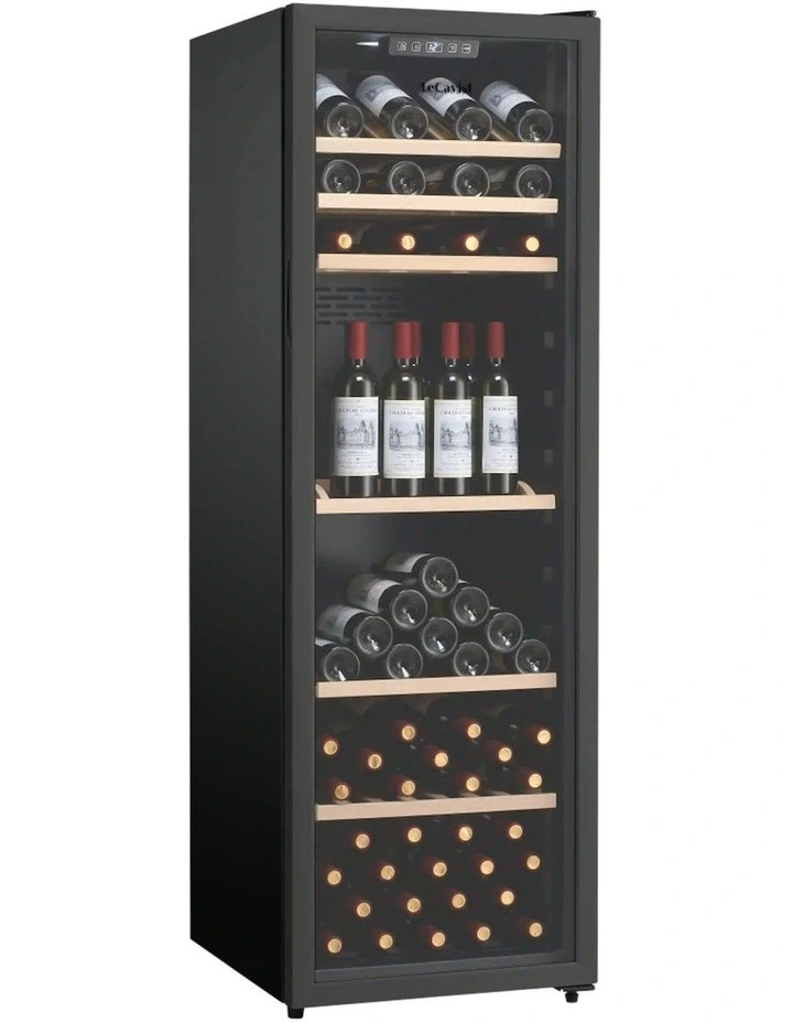 Wine Cabinet Fridge 168 Bottle Single Zone Freestanding in Black image 5