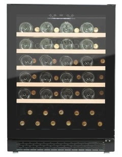 Wine Cabinet Fridge 52 Bottle Single Zone Built-in in Black