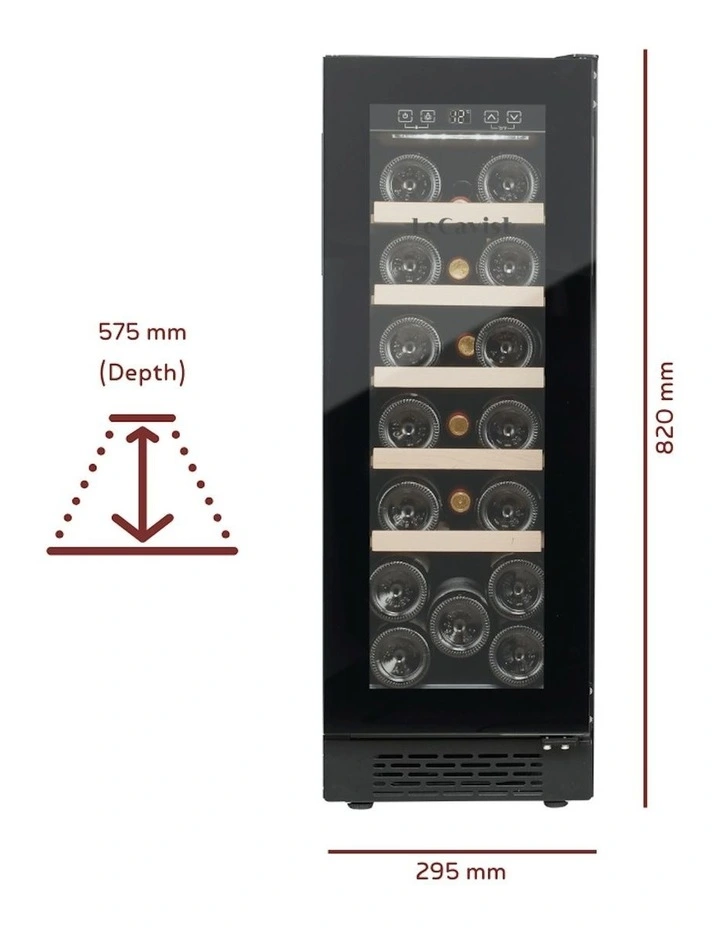 Built-In 20 Bottle Wine Cabinet in Black image 2
