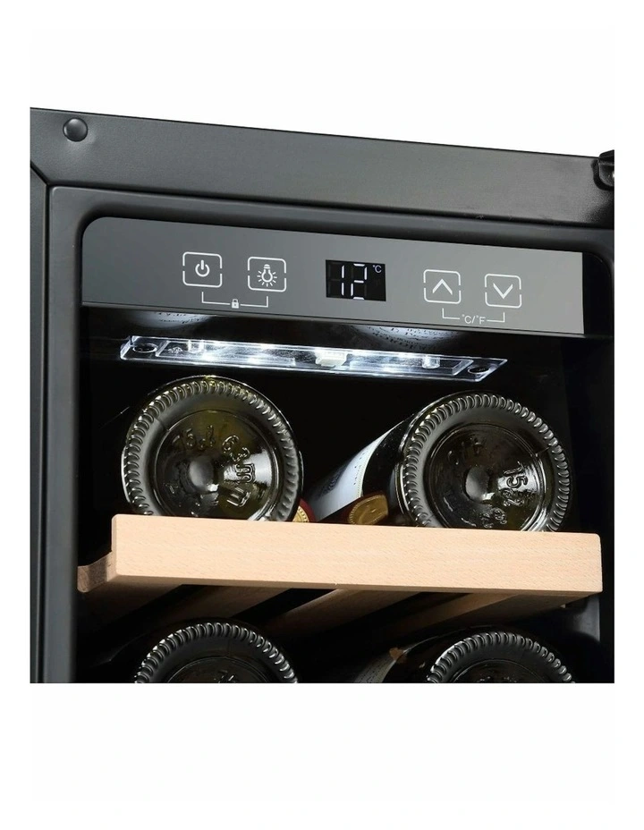 Built-In 20 Bottle Wine Cabinet in Black image 5