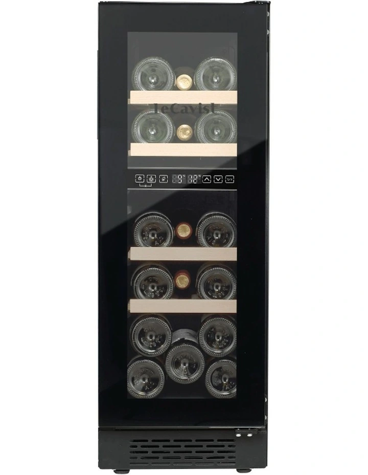 Dual Zone Built-In 17 Bottle Wine Cabinet in Black image 1