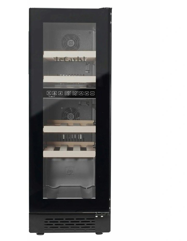 Dual Zone Built-In 17 Bottle Wine Cabinet in Black image 3