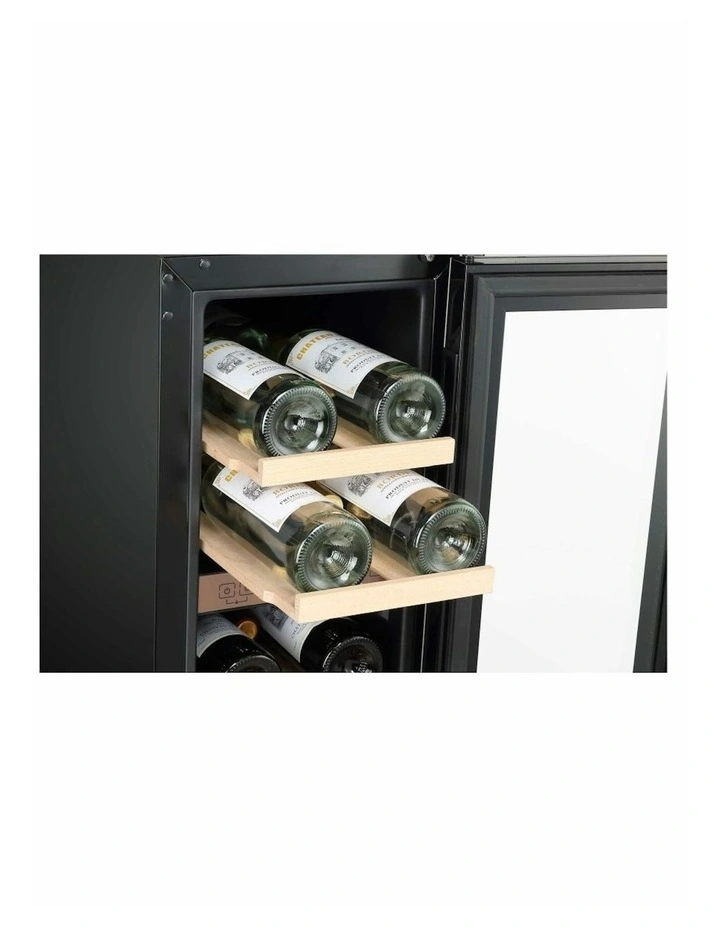 Dual Zone Built-In 17 Bottle Wine Cabinet in Black image 5