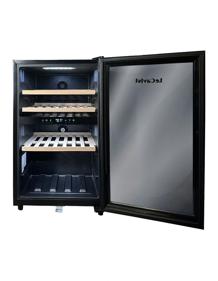 Freestanding 56 Bottle Dual Zone Wine Cabinet in Black image 6