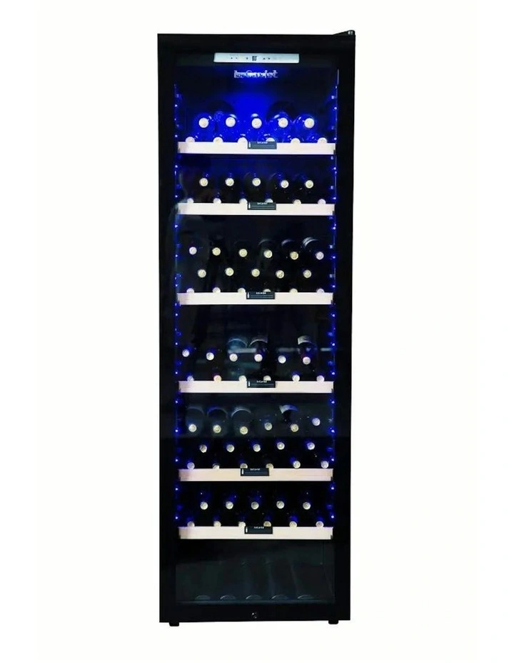Freestanding 248 Bottle Single Zone Wine Cabinet in Black image 1