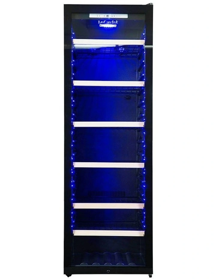 Freestanding 248 Bottle Single Zone Wine Cabinet in Black image 4