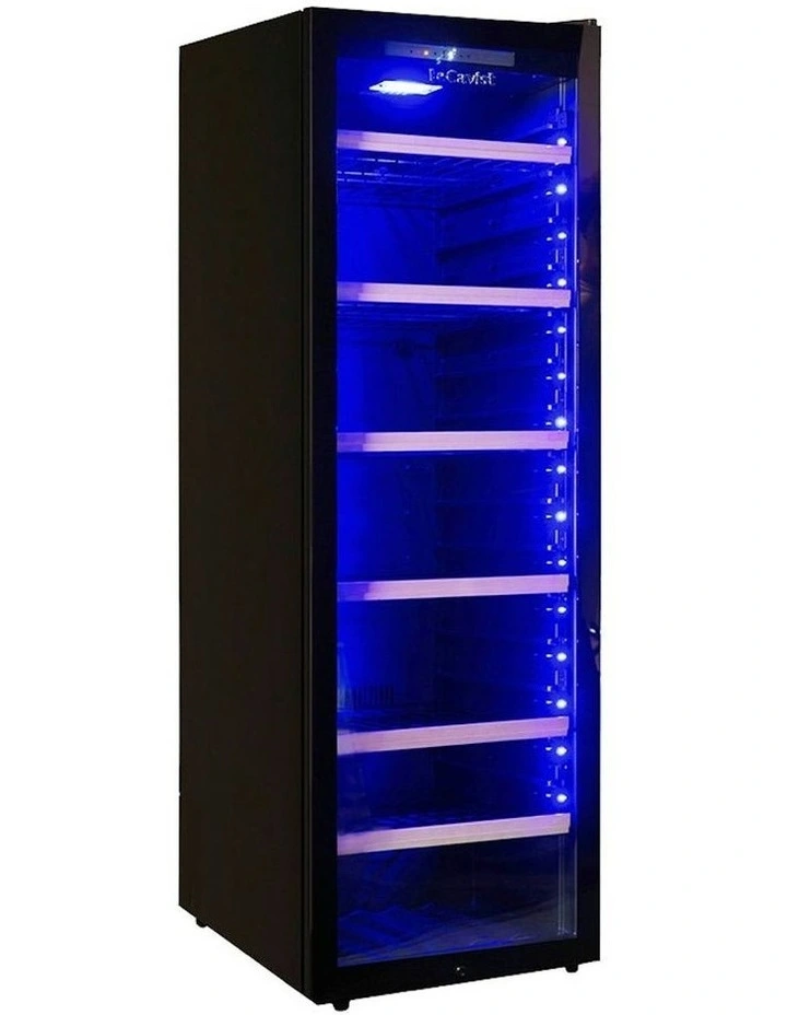 Freestanding 248 Bottle Single Zone Wine Cabinet in Black image 5