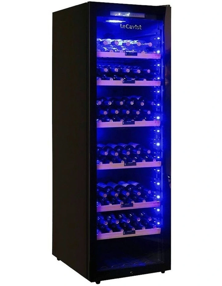 Freestanding 248 Bottle Single Zone Wine Cabinet in Black image 6