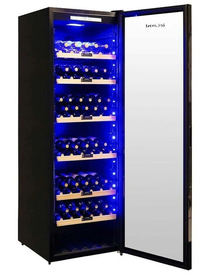 Freestanding 248 Bottle Single Zone Wine Cabinet in Black image 7