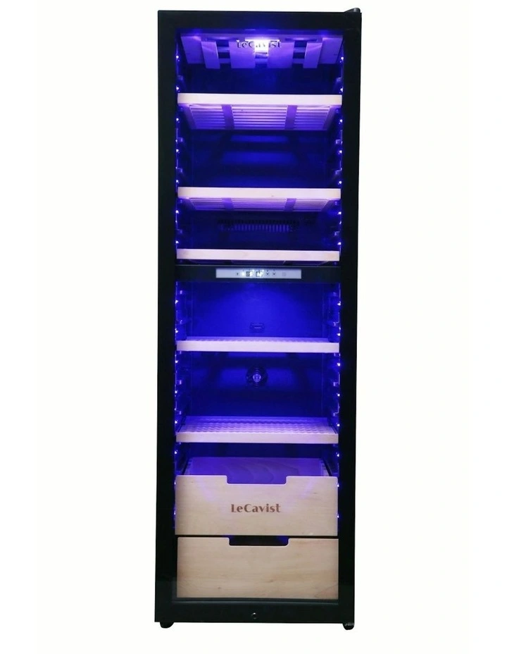 Freestanding 226 Bottle Dual Zone Wine Cabinet in Black image 4