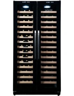 188 Bottle Dual Zone Side by Side Built-in Wine Cabinet in Black