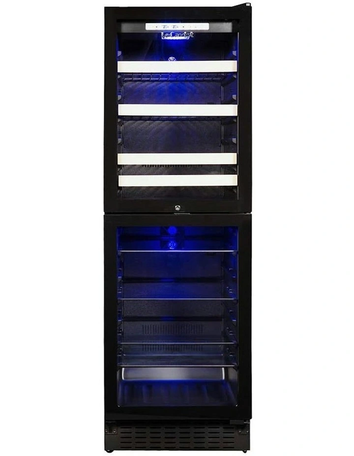Built-in 220 Bottle Dual Zone Wine and Beverage Cabinet in Black image 5