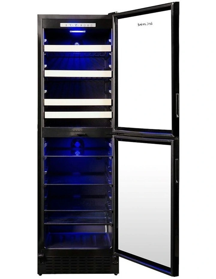 Built-in 220 Bottle Dual Zone Wine and Beverage Cabinet in Black image 7