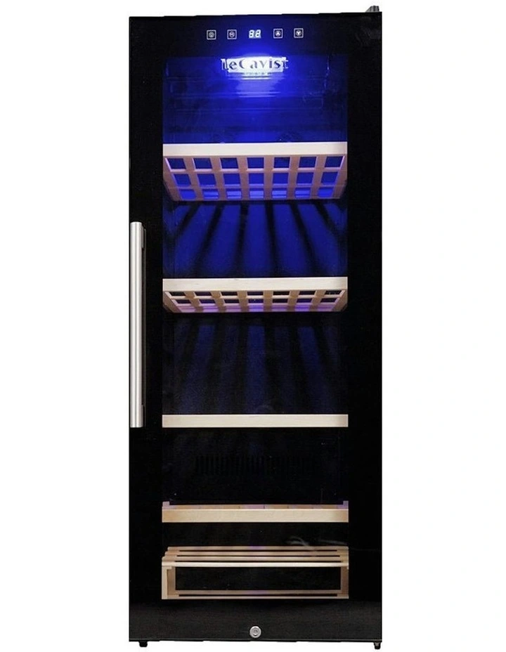 Freestanding 97 Bottle Single Zone Wine Cabinet in Black image 4