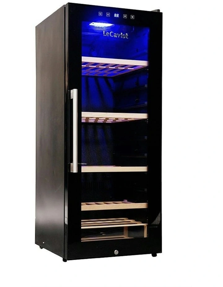 Freestanding 97 Bottle Single Zone Wine Cabinet in Black image 5