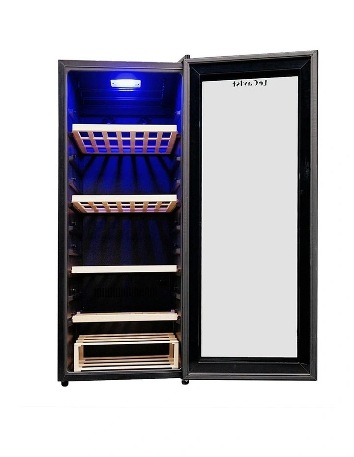 Freestanding 97 Bottle Single Zone Wine Cabinet in Black image 6