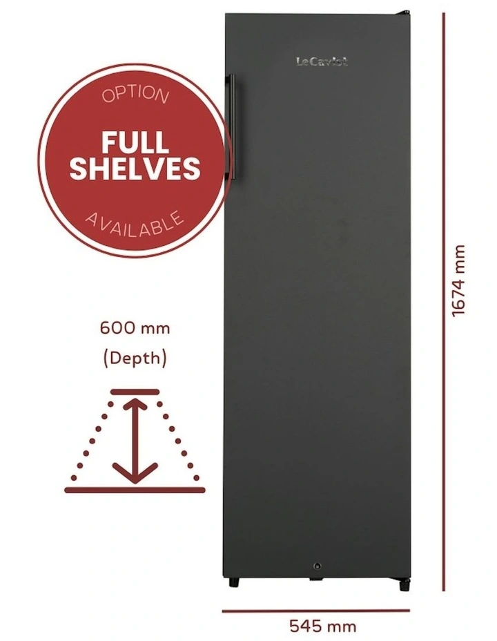 LECAVIST Wine Cellar Fridge 168 Bottle Single Zone Freestanding in Black image 2