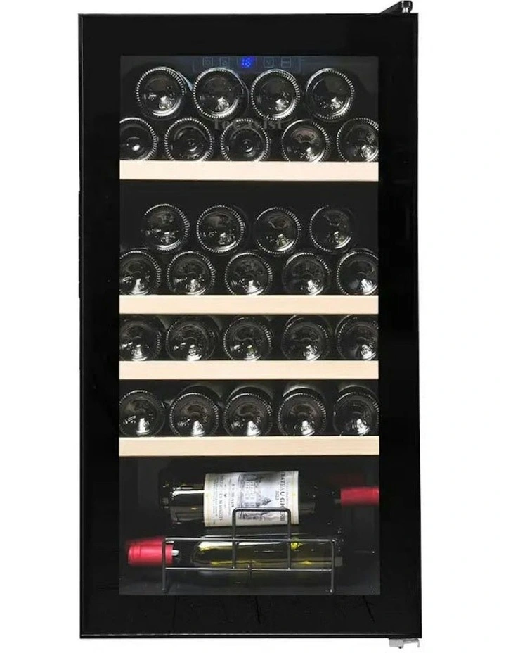 Wine Cabinet Single Zone Freestanding 63 Bottle in Black image 1