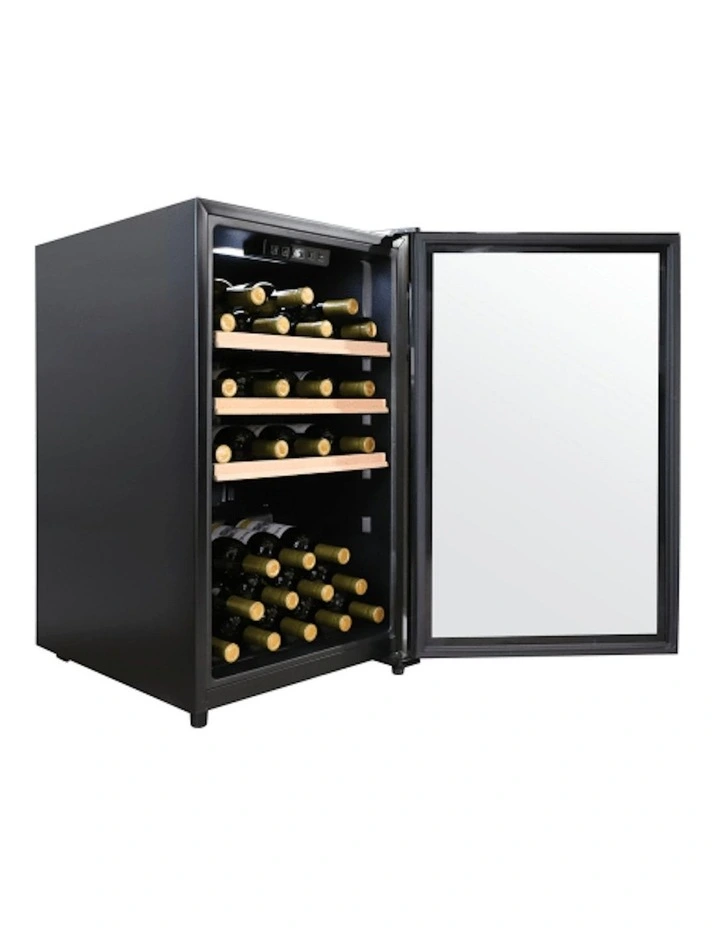 Wine Cabinet Single Zone Freestanding 63 Bottle in Black image 3
