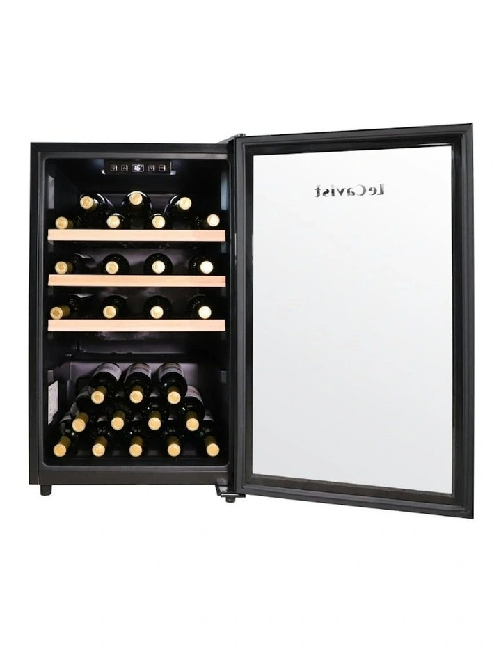 Wine Cabinet Single Zone Freestanding 63 Bottle in Black image 4
