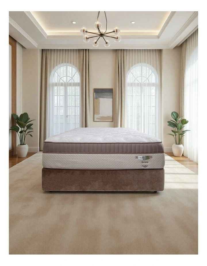 Emporio Platinum Solara Plush Bed Mattress in Cream image 1
