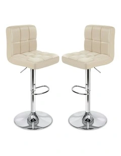 ALFORDSON Bar Stools L Shape Beige Ralph x2