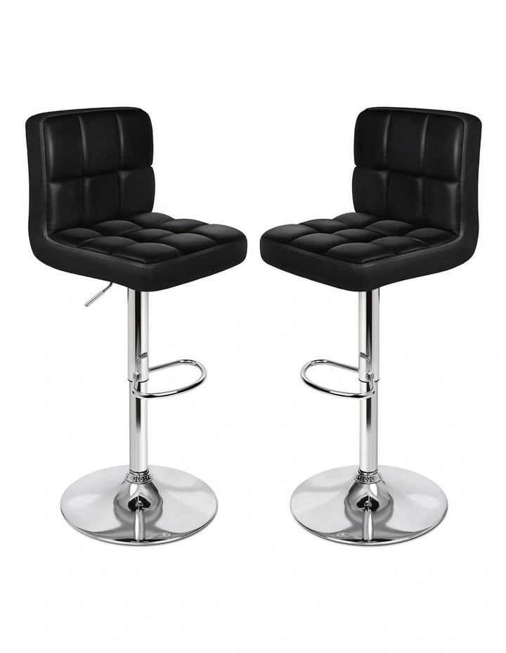 ALFORDSON Bar Stools L Shape Black Ralph x2 image 1