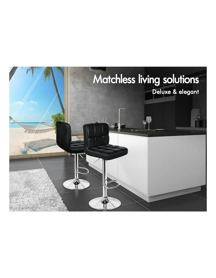 ALFORDSON Bar Stools L Shape Black Ralph x2 image 2