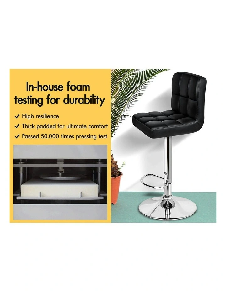 ALFORDSON Bar Stools L Shape Black Ralph x2 image 3