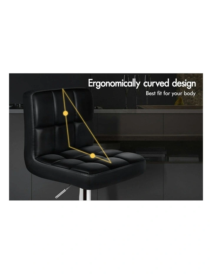 ALFORDSON Bar Stools L Shape Black Ralph x2 image 5