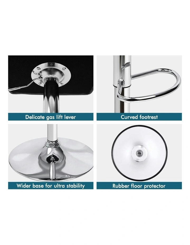 ALFORDSON Bar Stools L Shape Black Ralph x2 image 6