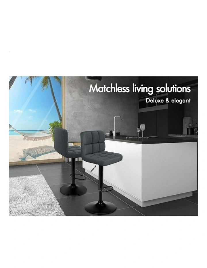 Alfordson Bar Stools L Shape Grey Ralph X2 image 2