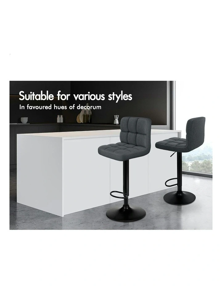 Alfordson Bar Stools L Shape Grey Ralph X2 image 3