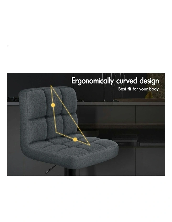 Alfordson Bar Stools L Shape Grey Ralph X2 image 5