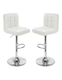 ALFORDSON Bar Stools L Shape White Ralph x2
