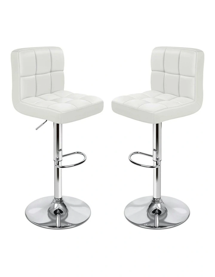 ALFORDSON Bar Stools L Shape White Ralph x2 image 1