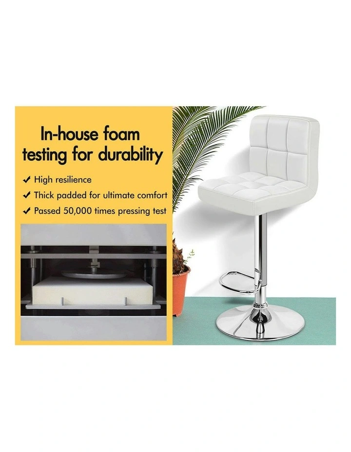 ALFORDSON Bar Stools L Shape White Ralph x2 image 3