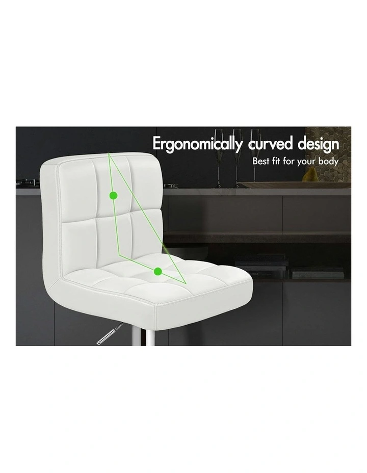 ALFORDSON Bar Stools L Shape White Ralph x2 image 5