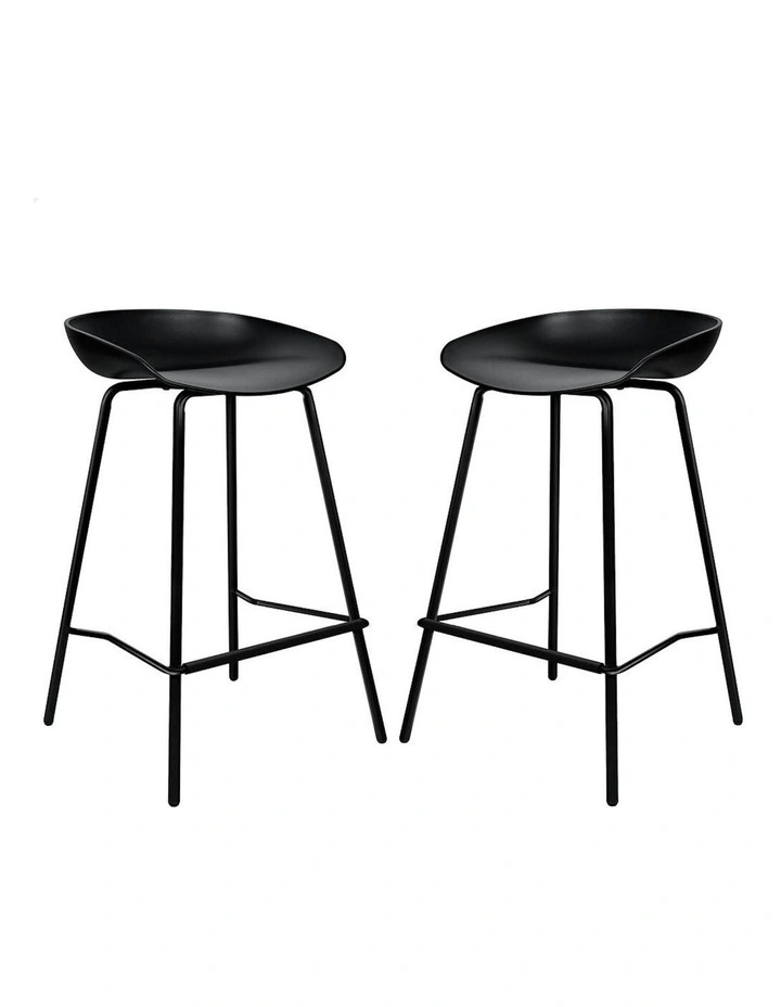 ALFORDSON Bar Stools Seamless Design Stools Black Finn x2 image 1
