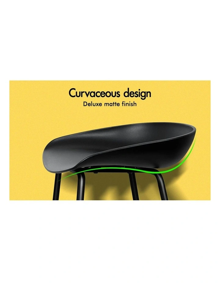 ALFORDSON Bar Stools Seamless Design Stools Black Finn x2 image 4