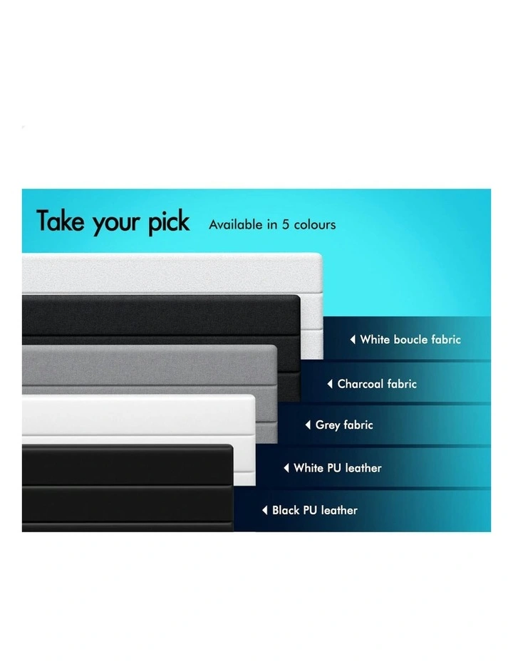 ALFORDSON Bed Frame Double Size Platform RGB LED Gas Lift Base Storage Boucle image 6