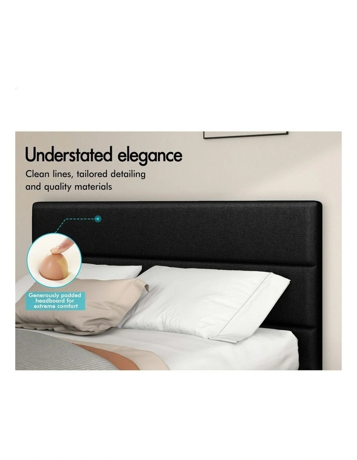 ALFORDSON Bed Frame King Size Platform RGB LED Gas Lift Base Storage Charcoal image 5