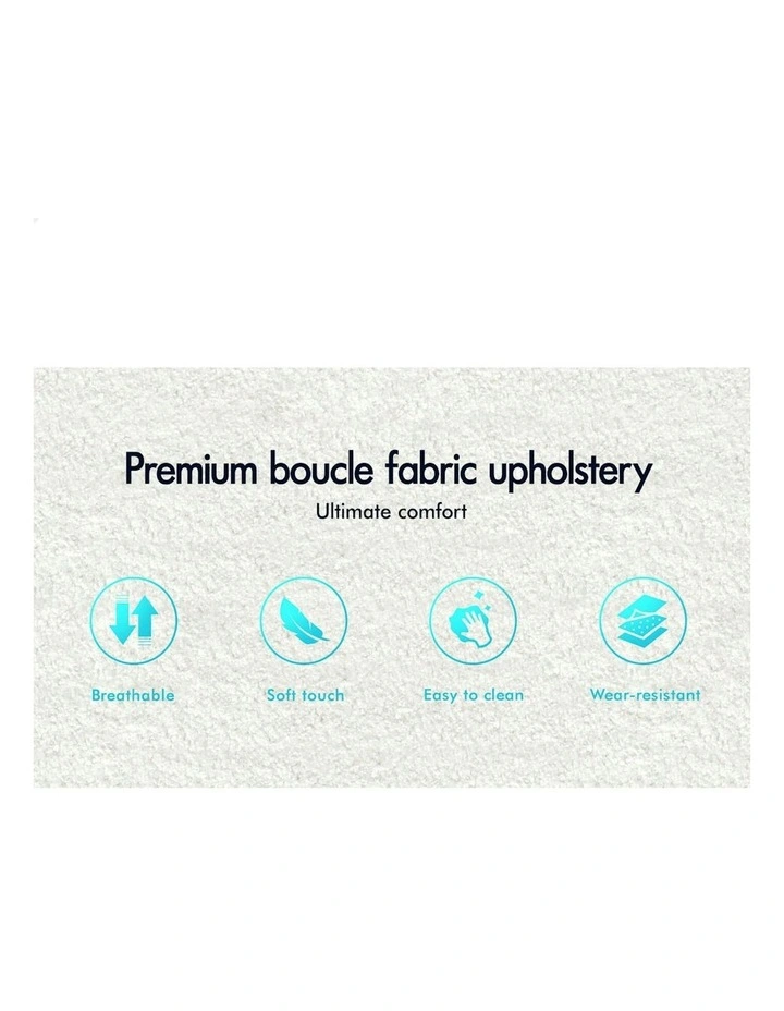 Queen Size Gas Lift Bed Frame in White image 6