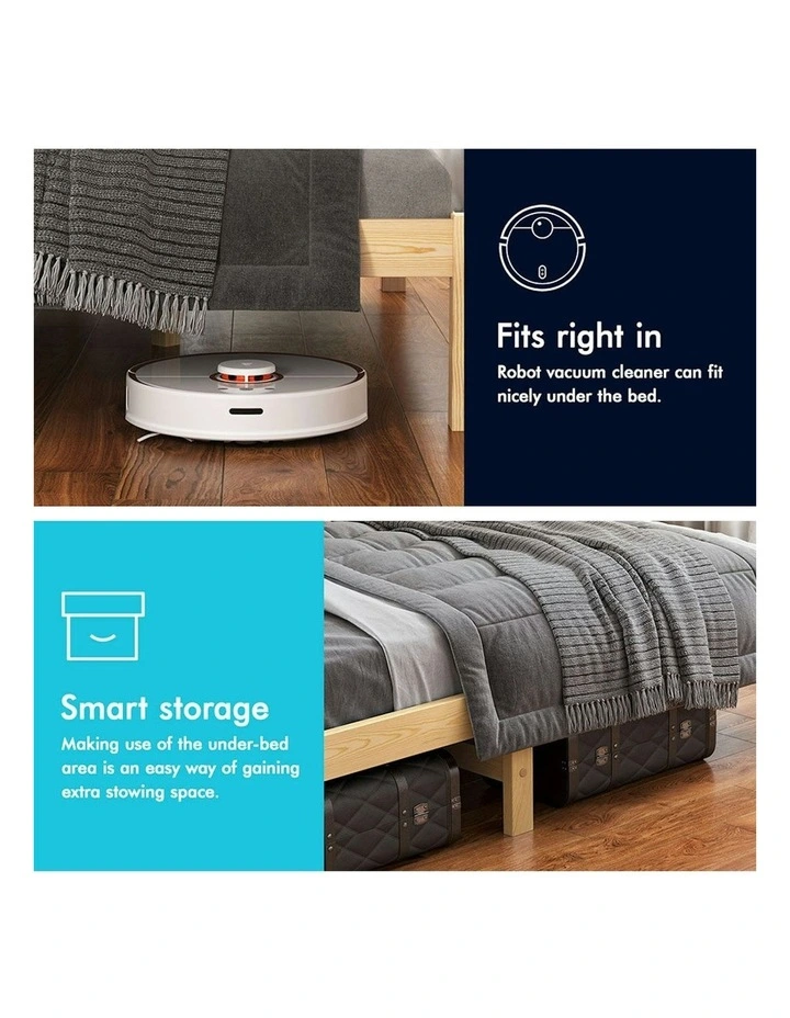 Alfordson Wooden Bed Frame Double Mattress Base Natural image 5