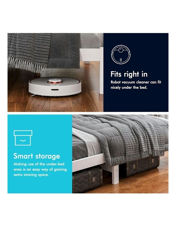 Alfordson Wooden Bed Frame Double Mattress Base White image 5