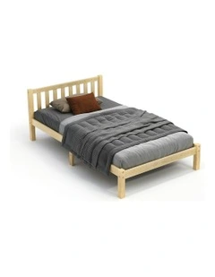 Alfordson Wooden Bed Frame King Single Mattress Base Natural