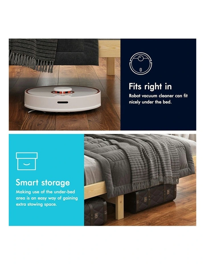 Alfordson Wooden Bed Frame King Single Mattress Base Natural image 4